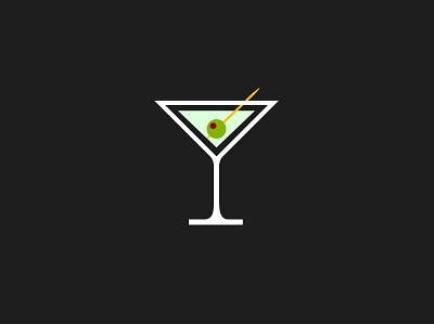 Icon 8: Martini challenge icon illustration kneadle martini olive