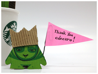 Thank You Cdecaro! cdecaro character cut out figure starbucks thank you