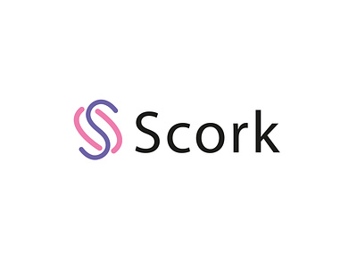 Scork logo art branding design flat icon illustration illustrator logo minimal