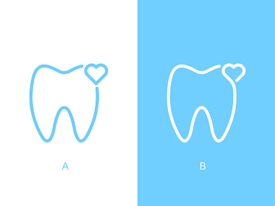 Dentistry logo concept branding dental dentist design flat heart icon illustration illustrator logo minimal tooth