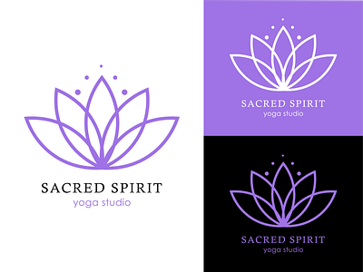 Yoga studio logo branding design flat icon illustrator logo logo design logodesign lotus lotus flower lotus logo minimal vector yoga yoga logo yoga studio