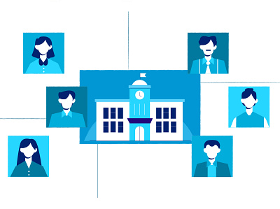 Education Agent agent art blue design education explainer animation explainervideo flat graphic design illustration illustration art illustrator minimal school study vector video