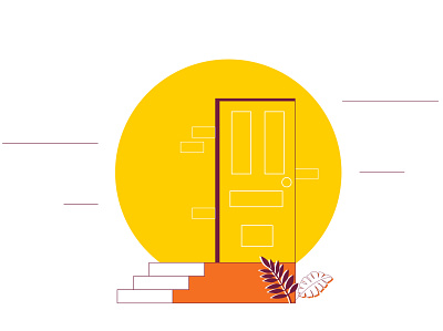 Doorway to opportunity adobe illustrator animation art design explainer explainervideo flat graphic design illustration minimal orange vector vectorart