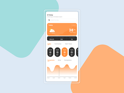 Weather App UI Design design mobile app mobile app design mobile ui ui uiux ux weather app weather app design weather mobile app