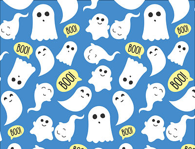 Ghost Pattern (Inktober 2019) ghosts illustration illustration art inktober pattern pattern art