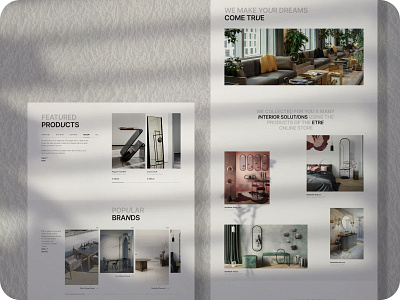 Redesign concept for Interior Design Studio ETRE Home concept design interior interior design redesign ui web webdesign website website design