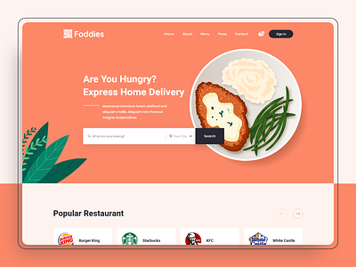 Food Delivery landing page