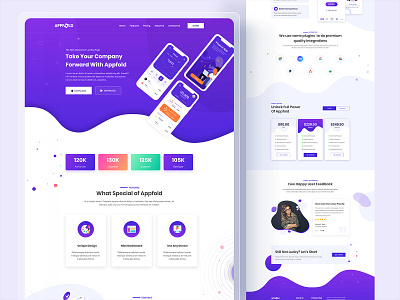 Appfold - app Landing page by Uixfold on Dribbble