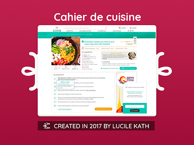 UI/UX Design pour un site communautaire de cuisine communautaire cook cooking cuisine network recette recipes ui design uiux uiux designer ux design web design website