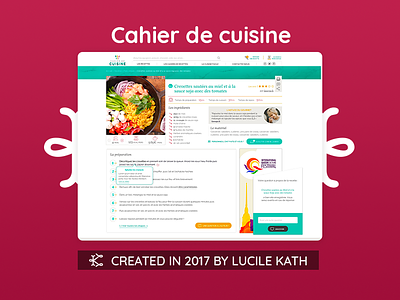 UI/UX Design pour un site communautaire de cuisine communautaire cook cooking cuisine network recette recipes ui design uiux uiux designer ux design web design website