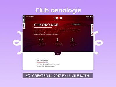 UI / UX Design - Club Oenologie club form oenologie private space uidesign uiux design web design wine