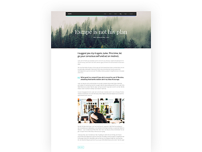Single Post Page - South Template article blog hero layout minimalist post single post website