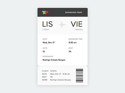 Boarding Pass - Daily UI #024 (Sketch File)