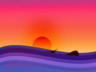 Sunset illustration vector sun