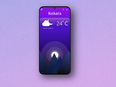 Weather ui ux design illustration app