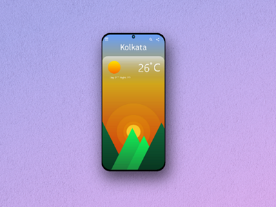 Weather ui ux design app