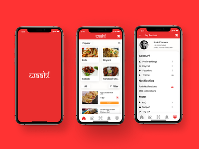 Food ordering mobile app design