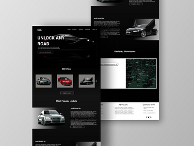 Luxury car web landing page branding car concept design ui ux website xd