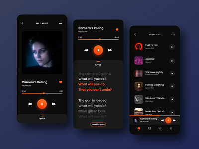 Music Player App 2022 app design design inspiration minimal mobile music player ui ui design ux