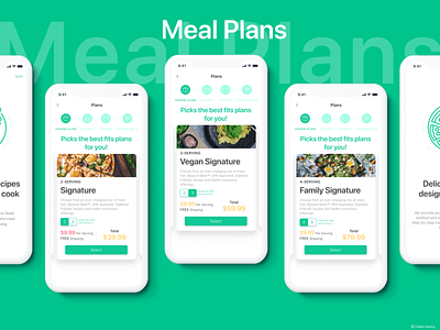 EzCooking, Meal kit Delivery Mobile App - Meal Plans Shot delivery food food app food delivery app meal kit meal plan mobile app mobile app design mobile ui ui ux