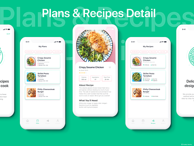 EzCooking - Plans & Recipes Detail delivery food food app food delivery app meal kit meal plan mobile app design mobile ui ui ux