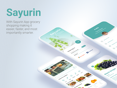 Sayurin - Online Grocery App delivery food food app food app ui food delivery app groceries grocery grocery app grocery online mobile app design mobile ui ui ux