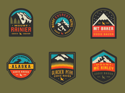 Eddie Bauer Patches by Neighborhood Studio on Dribbble