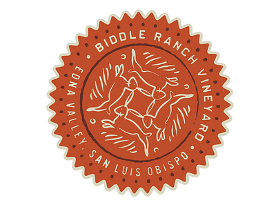 Biddle Ranch Vineyards Stamp branding label logo packaging vineyard wabbits wine