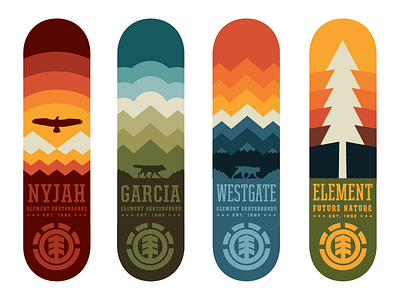 Element Skateboards WIP apparel branding graphics identity illustration patches typography
