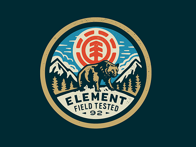 Element Bear apparel branding graphics identity illustration patches typography