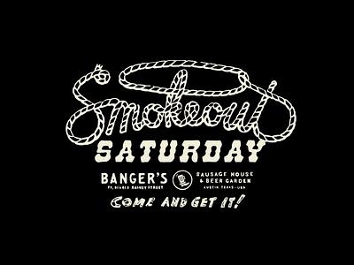 Banger's Smokeout Saturday apparel branding graphics identity illustration patches typography