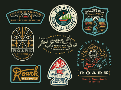 Roark Revival apparel branding design graphic design graphics identity illustration logo packaging patches typography