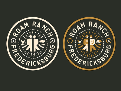 Roam Ranch Badge apparel branding icon identity illustration logo packaging patches typography