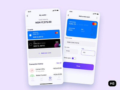 Payment screen by Michael Shumaker on Dribbble