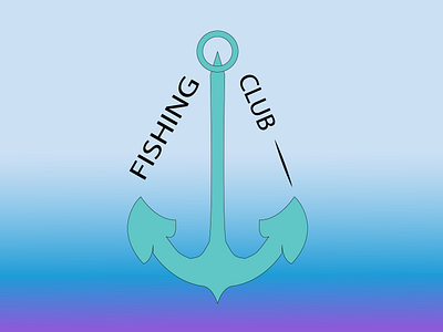 Fishing club art blue branding design illustration illustrator logo minimal type ux vector