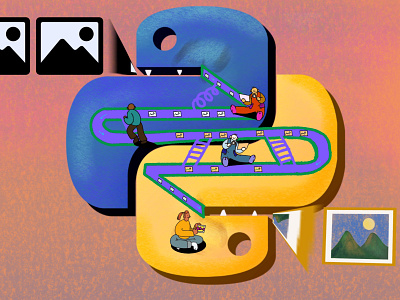 Python processing Images art branding design flat illustration wallpaper web