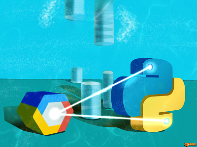 Database and Chrome art article design illustration illustrator logo python wallpaper