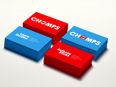 CHOMPS business cards branding logos stationery