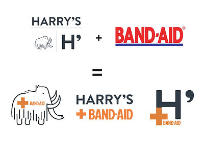 Harry's and Band Aid Logo Lockups