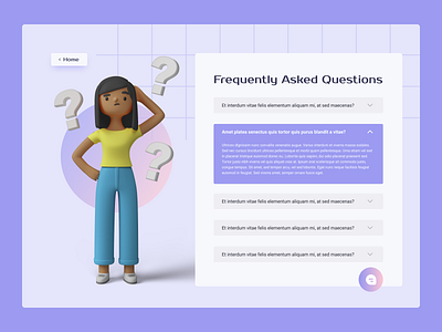 Daily UI 02: FAQ app design dailyui dailyuichallenge design faq figma graphic design purple ui uiboost uidesign uiux uiuxdesign userinterface ux uxdesign web design webapp