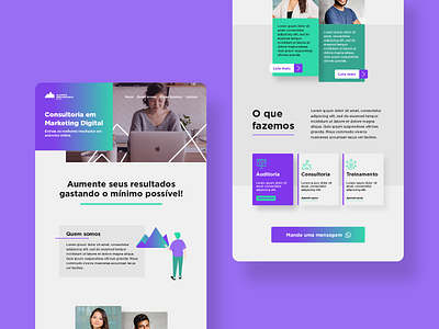 Daily UI 06: Marketing Agency agency dailyuichallenge design graphic design marketing purple ui uiboost uiux ux