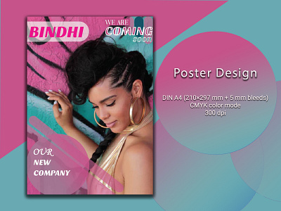 Poster Design a4 branding design graphic illustration pastel pink portfolio poster vector