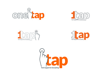 1tap Logo logo logo design support logo tech support logo