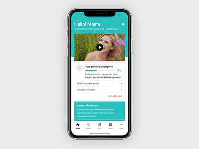 EMR App Dashboard app health medical record app medical app mobile app mobile app design mobile app user experience mobile user experience