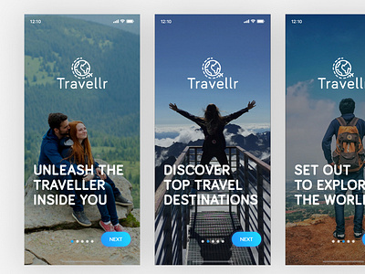 Travellr - Mobile App mobile app mobile app design mobile app user experience mobile user experience mobile ux