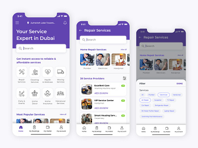 Service Market App booking app design manprit kalsi manpritkalsi mobile app mobile app design mobile app user experience mobile user experience mobile ux plumber app repair services app service market