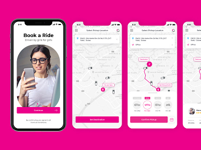 Cab Booking App book cab app book driver cab booking mobile app cab booking mobile app experience pink cab pink colour app taxi booking