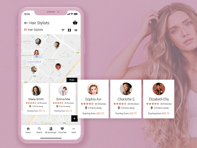 Salon Booking App app beauty booking app daily daily ui dashboard design experience hair hair care hair cut hair salon hair stylist interface mobile ui ui design user ux ux design