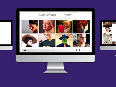 Website for MUA Katie Kavaler photoshop web design website