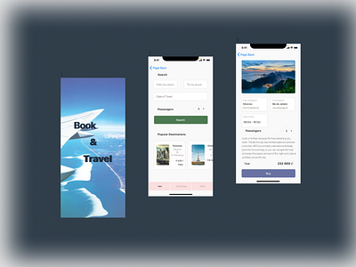 IOS Mobile App. Book & Travel.